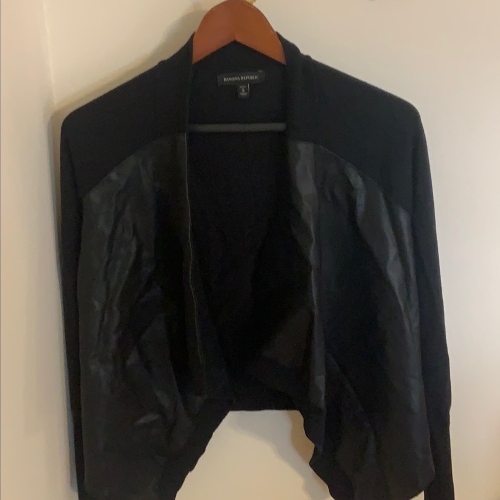 BR sweater faux leather